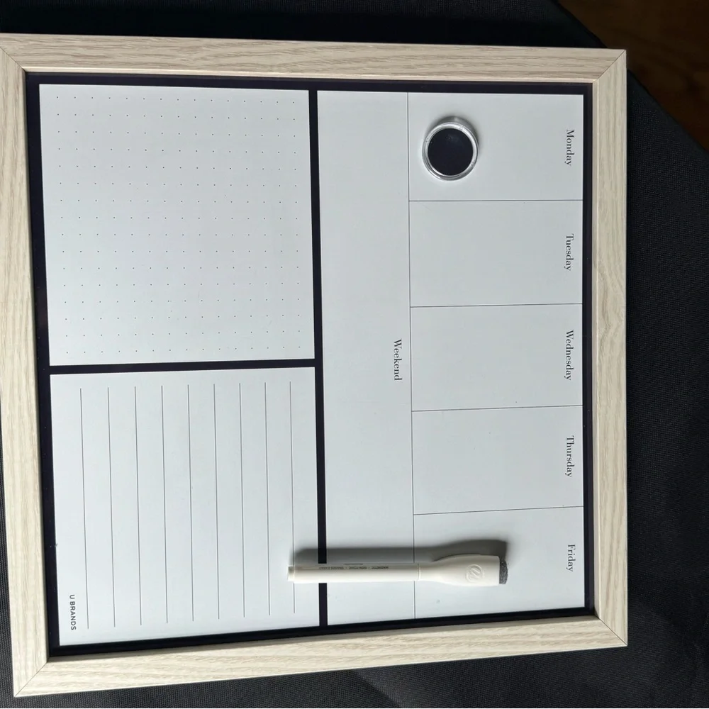 White and Black Weekly Planner Board
